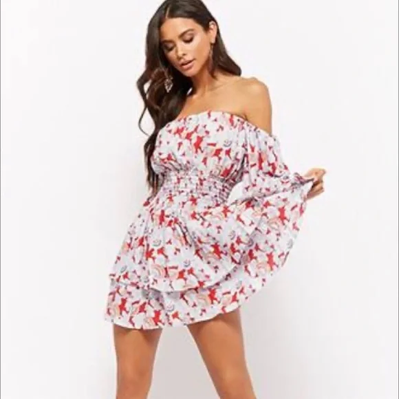 open lace back dress Endless Romance Off Shoulder Mini Dress main image 0